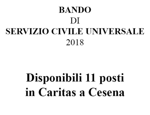 BANDO DI SERVIZIO CIVILE UNIVERSALE 2018